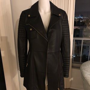 Badgley Mischka Black Leather Jacket Small